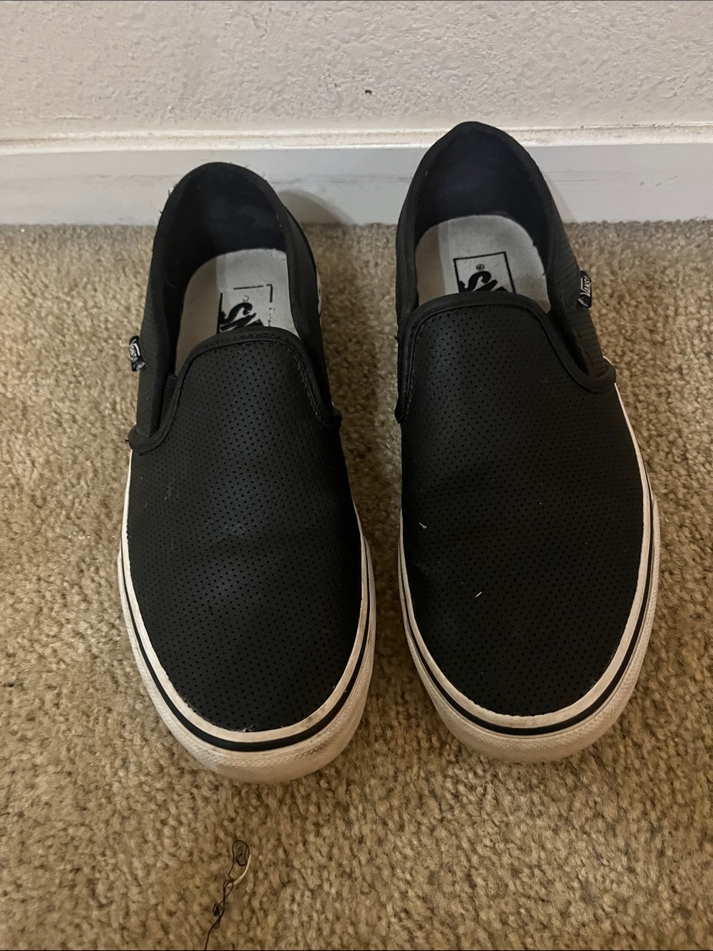 Vans Black Slip-On Perforated Women's Sneakers
